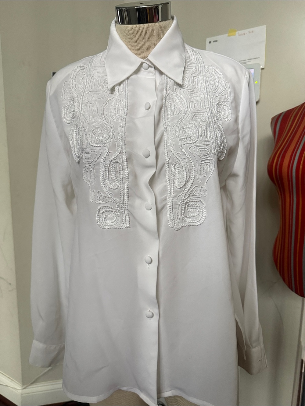 Vintage Ivory Christie & Jill Button Up Top